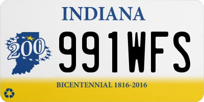 IN license plate 991WFS