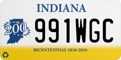 IN license plate 991WGC