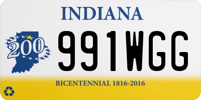 IN license plate 991WGG