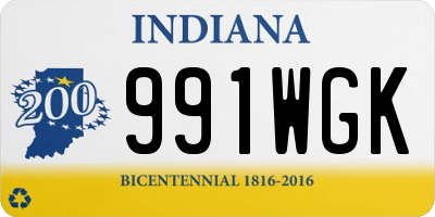 IN license plate 991WGK
