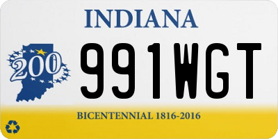 IN license plate 991WGT