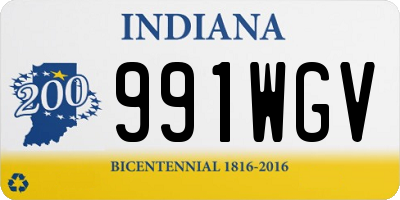IN license plate 991WGV