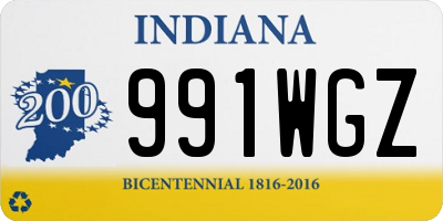 IN license plate 991WGZ