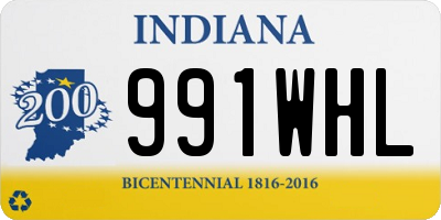 IN license plate 991WHL