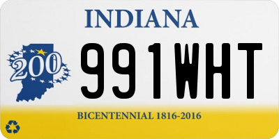 IN license plate 991WHT