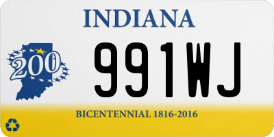 IN license plate 991WJ