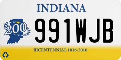 IN license plate 991WJB