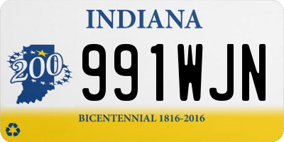 IN license plate 991WJN