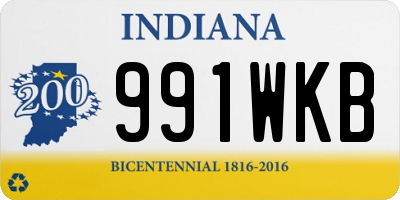 IN license plate 991WKB