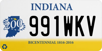 IN license plate 991WKV