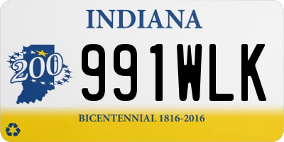 IN license plate 991WLK