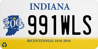 IN license plate 991WLS