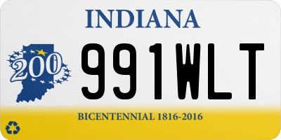 IN license plate 991WLT