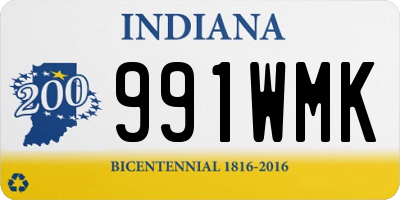 IN license plate 991WMK