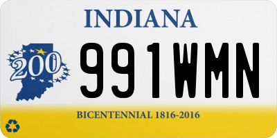 IN license plate 991WMN