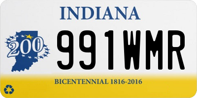 IN license plate 991WMR