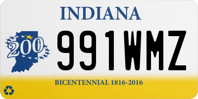 IN license plate 991WMZ