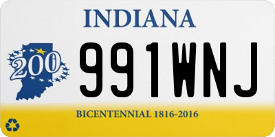 IN license plate 991WNJ