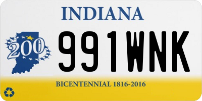 IN license plate 991WNK