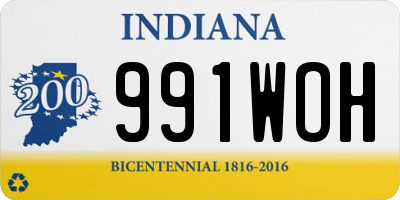 IN license plate 991WOH