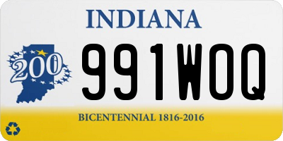 IN license plate 991WOQ