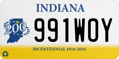 IN license plate 991WOY