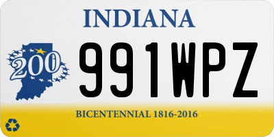 IN license plate 991WPZ