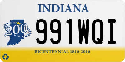 IN license plate 991WQI