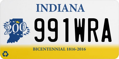 IN license plate 991WRA