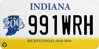 IN license plate 991WRH