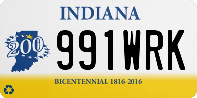 IN license plate 991WRK