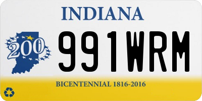 IN license plate 991WRM