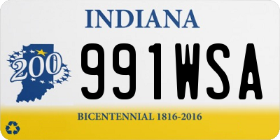 IN license plate 991WSA