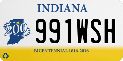 IN license plate 991WSH