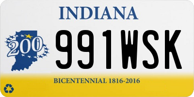 IN license plate 991WSK