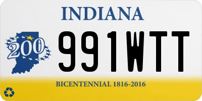 IN license plate 991WTT