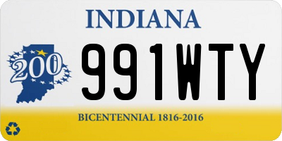 IN license plate 991WTY
