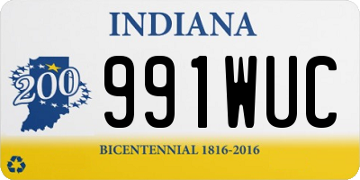IN license plate 991WUC