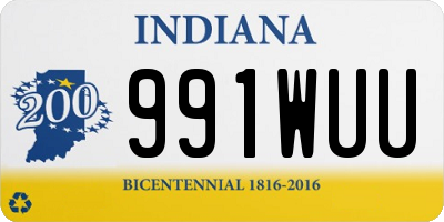 IN license plate 991WUU