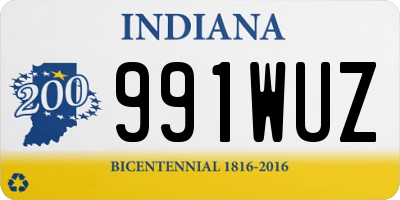 IN license plate 991WUZ