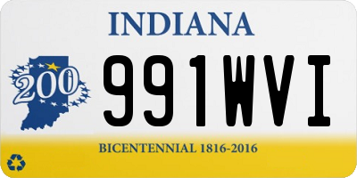 IN license plate 991WVI