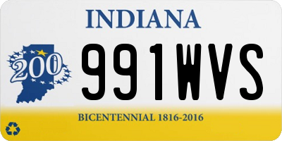 IN license plate 991WVS