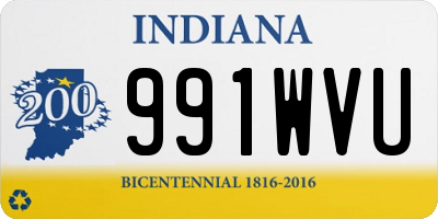 IN license plate 991WVU