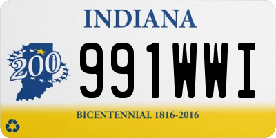 IN license plate 991WWI