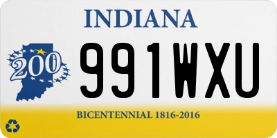 IN license plate 991WXU