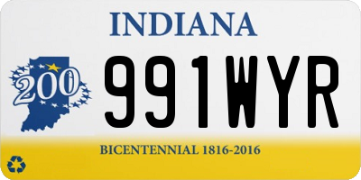 IN license plate 991WYR