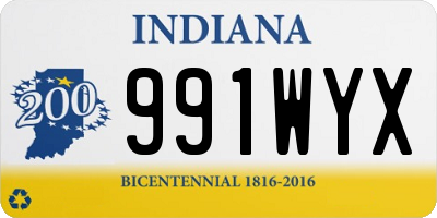IN license plate 991WYX