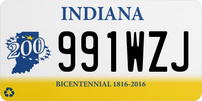 IN license plate 991WZJ