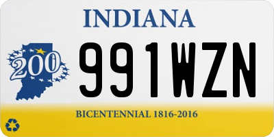 IN license plate 991WZN