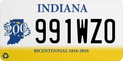 IN license plate 991WZO